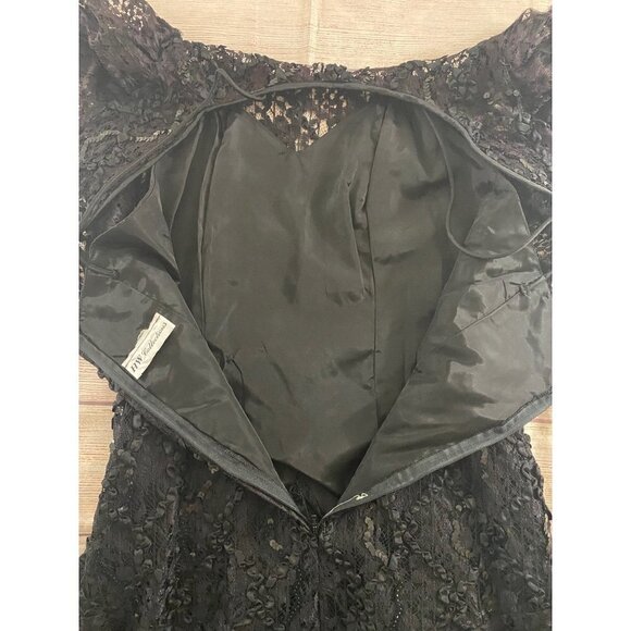 Vintage HW Collections Drop Waist Sequin Mermaid Style Cocktail Dress - 11-12 - Picture 11 of 14